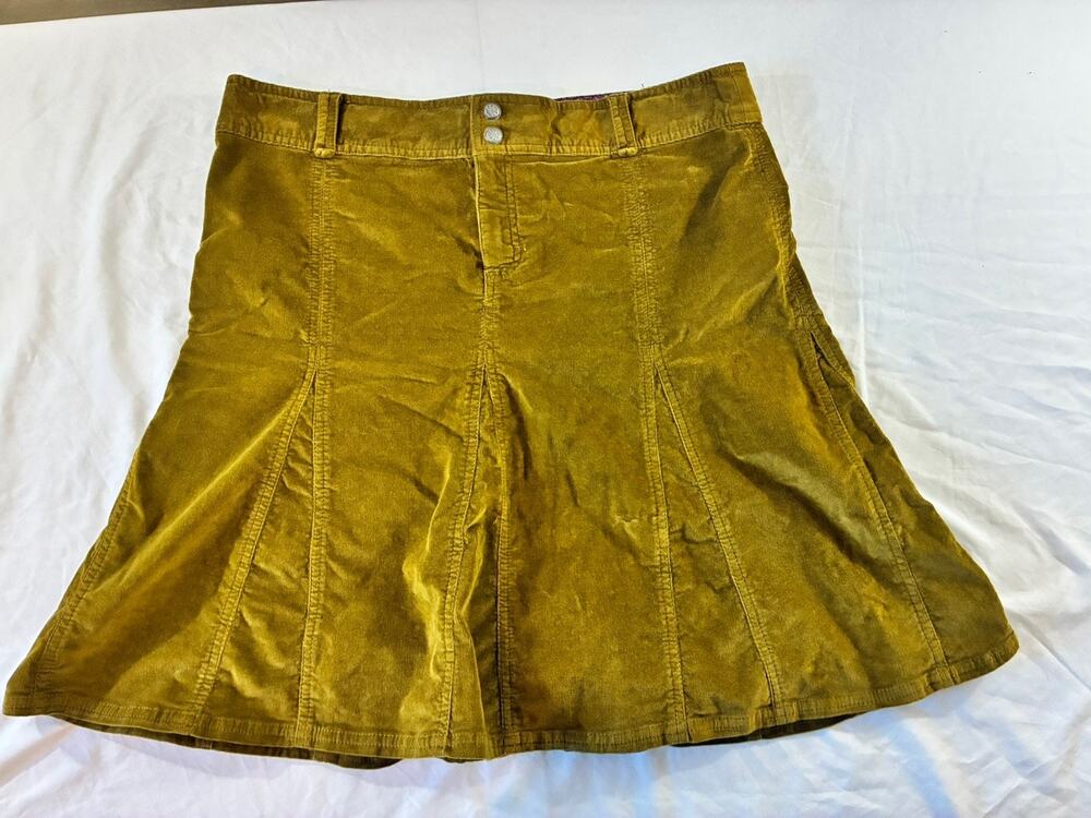 Athleta Women's Whenever Corduroy Skirt 12 Flared Interior Drawstring